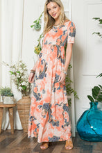 Load image into Gallery viewer, Celeste Paisley Print Short Sleeve Maxi Dress with Pockets Effortlessly Stylish, Fluttering, Comfortable, and Versatile with Pockets for Added Convenience