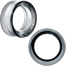 Load image into Gallery viewer, Translucent Black Glass Tunnel Plug Set 2G to 1 Inch