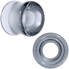 Load image into Gallery viewer, Translucent Black Glass Tunnel Plug Set 2G to 1 Inch
