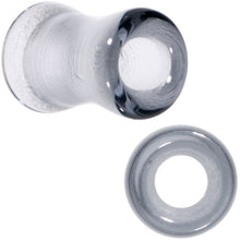 Load image into Gallery viewer, Translucent Black Glass Tunnel Plug Set 2G to 1 Inch