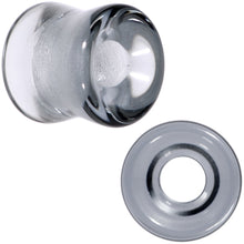 Load image into Gallery viewer, Translucent Black Glass Tunnel Plug Set 2G to 1 Inch