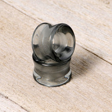 Load image into Gallery viewer, Translucent Black Glass Tunnel Plug Set 2G to 1 Inch
