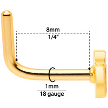 Load image into Gallery viewer, 18G 5/16 Gold Tone Happy Hour Beer Mug L Shaped Nose Ring