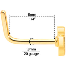 Load image into Gallery viewer, 20G 5/16 Gold Tone Happy Hour Beer Mug L Shaped Nose Ring