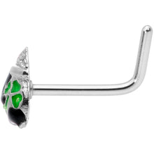 Load image into Gallery viewer, 20G 5/16 St Patricks Day Pot O Gold L Shaped Nose Ring