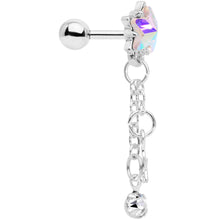 Load image into Gallery viewer, 16G 1/4 Aurora Clear Gem Star Dangle Cartilage