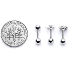 Load image into Gallery viewer, 16G 1/4 Clear Gem Starfish Nautical Cartilage Tragus Set of 3