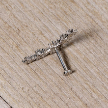 Load image into Gallery viewer, 16G 5/16 Clear CZ Gem Floral Internal Thread Labret