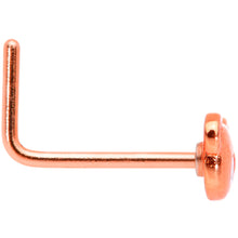 Load image into Gallery viewer, 22G 5/16 Rose Gold Tone Tiny Teddy Bear L Shaped Nose Ring