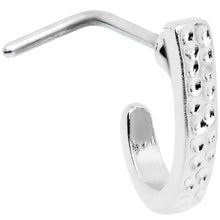 Load image into Gallery viewer, 20G 5/16 Steel Dainty Dots Faux Hoop L Shaped Nose Ring