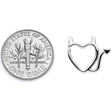 Load image into Gallery viewer, 16G 1/4 Little Devil Halloween Heart Closure Ring
