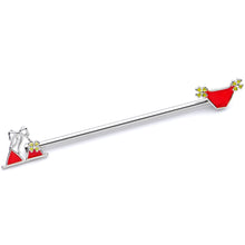 Load image into Gallery viewer, 14G Red Itty Bitty Bikini Industrial Barbell 38mm