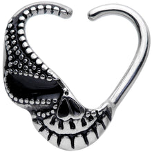 Load image into Gallery viewer, 16G 3/8 Skull Halloween Right Heart Closure Ring