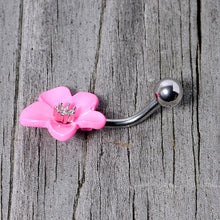 Load image into Gallery viewer, Spring Blossom Pretty Pink Flower Belly Ring