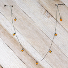 Load image into Gallery viewer, 14G 5/8 Orange Pumpkin Patch Halloween Dangle Nipple Chain