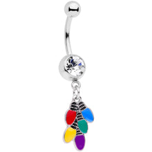 Load image into Gallery viewer, Clear Gem Christmas Lights Holiday Dangle Belly Ring