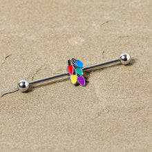 Load image into Gallery viewer, 14G Christmas Lights Industrial Barbell 38mm