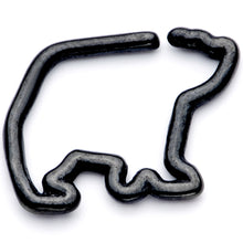 Load image into Gallery viewer, 16G 5/16 Black Polar Bear Closure Ring