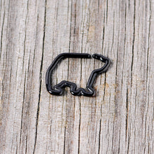 Load image into Gallery viewer, 16G 5/16 Black Polar Bear Closure Ring