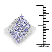 Load image into Gallery viewer, 1.85 Carat Genuine Tanzanite .925 Sterling Silver Ring