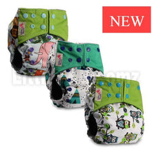 Load image into Gallery viewer, Modern Luxury Printed Washable Real Cloth Pocket Nappy,3 nappies/diapers Set For Girls and Boys Baby In Elegant Style