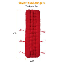 Load image into Gallery viewer, 67x22in Chaise Lounger Cushion Recliner Rocking Chair Sofa