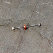Load image into Gallery viewer, 14G Brown Fall Autumn Acorn Industrial Barbell 38mm