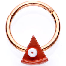 Load image into Gallery viewer, 16G 3/8 Rose Gold Tone Pumpkin Pie Holiday Hinged Segment Ring