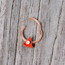 Load image into Gallery viewer, 16G 3/8 Rose Gold Tone Pumpkin Pie Holiday Hinged Segment Ring