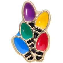 Load image into Gallery viewer, 16G 1/4 Gold Tone Christmas Lights Holiday Cartilage Tragus