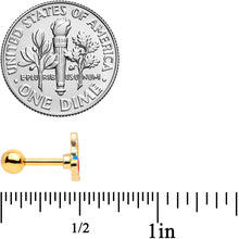 Load image into Gallery viewer, 16G 1/4 Gold Tone Christmas Lights Holiday Cartilage Tragus
