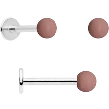 Load image into Gallery viewer, 16G 5/16 Blue Brown Matte Labret Monroe Tragus Set of 4
