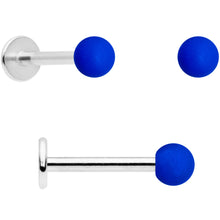 Load image into Gallery viewer, 16G 5/16 Blue Brown Matte Labret Monroe Tragus Set of 4