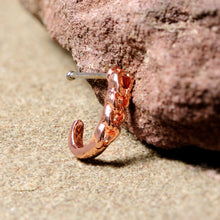 Load image into Gallery viewer, 20G 3/8 Rose Gold Tone Chain Link Faux Hoop Nose Bone