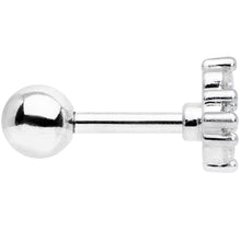 Load image into Gallery viewer, 16G 1/4 Clear CZ Gem Curve Cat Cartilage Tragus Earring