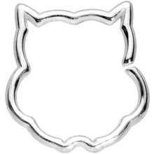 Load image into Gallery viewer, 16G 3/8 Steel Barn Owl Halloween Cartilage Closure Ring