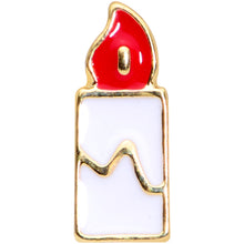 Load image into Gallery viewer, 16G 1/4 Gold Tone Holiday Candle Cartilage Tragus Earring