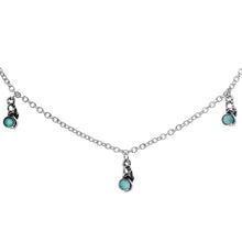 Load image into Gallery viewer, 14G 9/16 Green Faux Opal Wreath Nipple Shield Dangle Nipple Chain