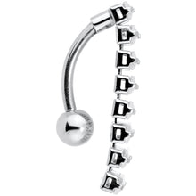 Load image into Gallery viewer, Clear CZ Gem Band of Beauty Top Mount Belly Ring