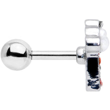Load image into Gallery viewer, 16G 1/4 Clear Red Gem Movie Night Popcorn Cartilage Tragus