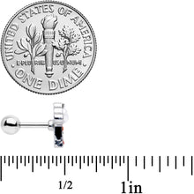 Load image into Gallery viewer, 16G 1/4 Clear Red Gem Movie Night Popcorn Cartilage Tragus
