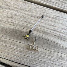 Load image into Gallery viewer, Gone Batty Scary Bat Halloween Dangle Pregnancy Belly Ring