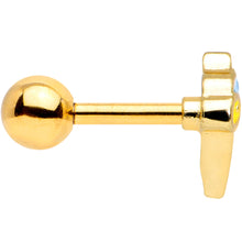 Load image into Gallery viewer, 16G 1/4 Gold Tone Pink Blue Ice Cream Cone Cartilage Tragus