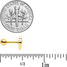 Load image into Gallery viewer, 16G 1/4 Gold Tone Pink Blue Ice Cream Cone Cartilage Tragus