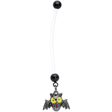 Load image into Gallery viewer, Gone Batty Scary Bat Halloween Dangle Pregnancy Belly Ring