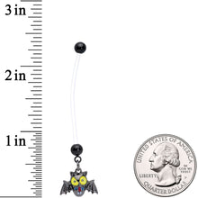 Load image into Gallery viewer, Gone Batty Scary Bat Halloween Dangle Pregnancy Belly Ring