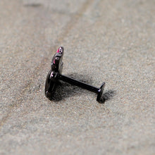 Load image into Gallery viewer, 16G 5/16 Black Cat Skull Halloween Labret Monore Tragus