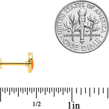 Load image into Gallery viewer, 16G 5/16 Gold Tone Pumpkin Halloween Labret Monore Tragus