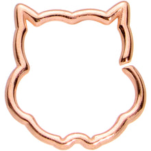 Load image into Gallery viewer, 16G 3/8 Rose Gold Tone Barn Owl Halloween Closure Ring