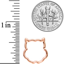 Load image into Gallery viewer, 16G 3/8 Rose Gold Tone Barn Owl Halloween Closure Ring